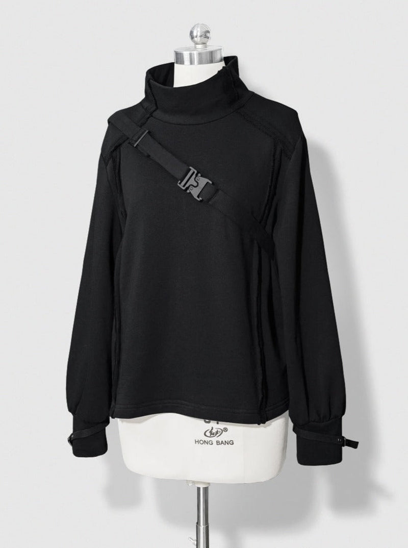 Dark Cool Jacket + Capri Pants + Hooded Scarf