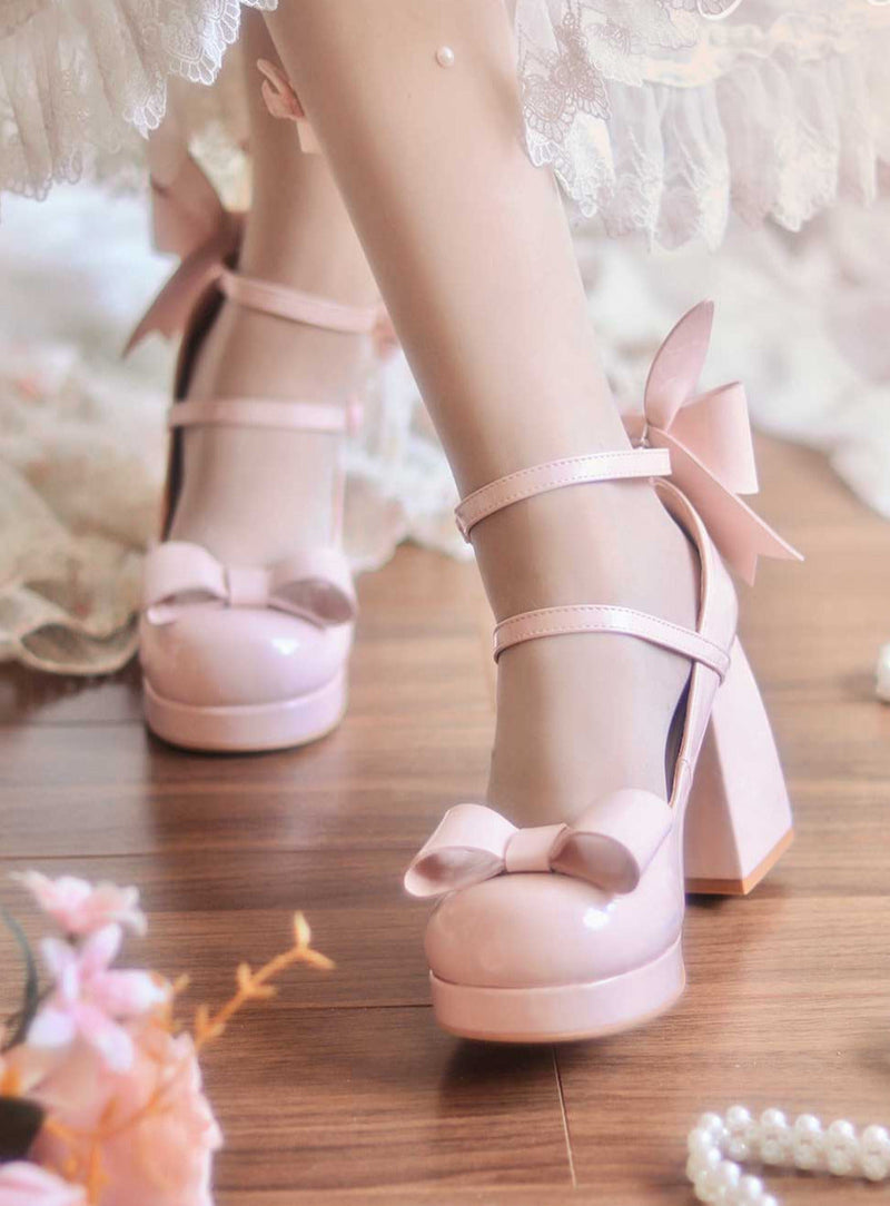 Bunny Ear Ribbon High Heels