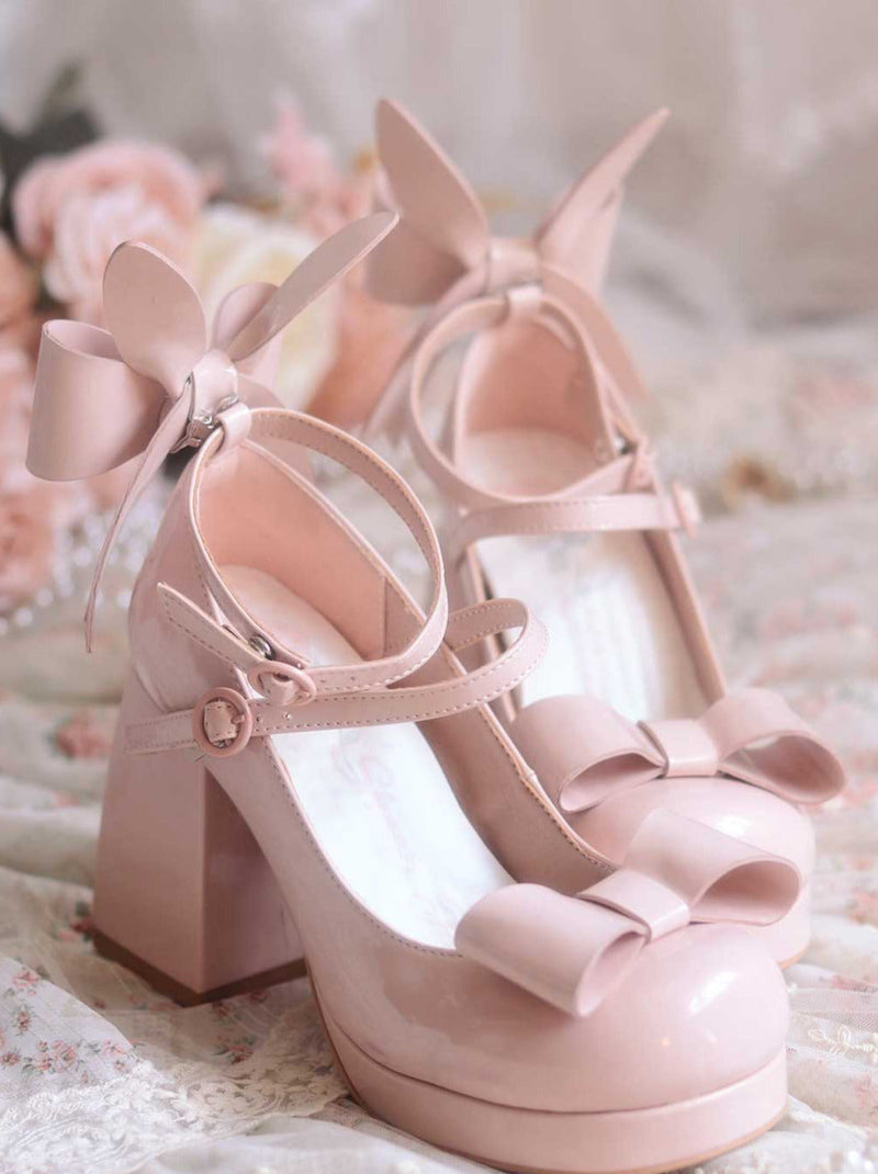 Bunny Ear Ribbon High Heels