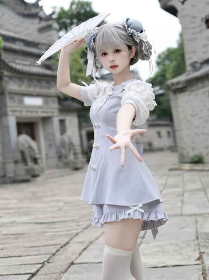 Subculture Dark Kawaii Chinese-style Sweet Top + Pants