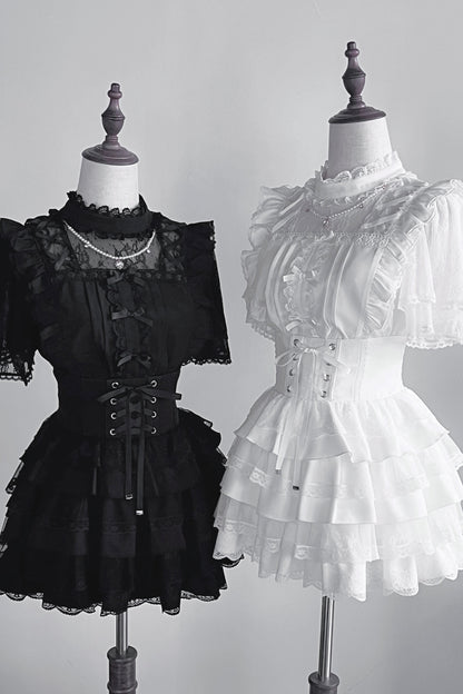 Jirai Lace Top + Tiered Skirt