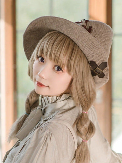 Steam Continental Khaki Curved Knit Witch's Hat