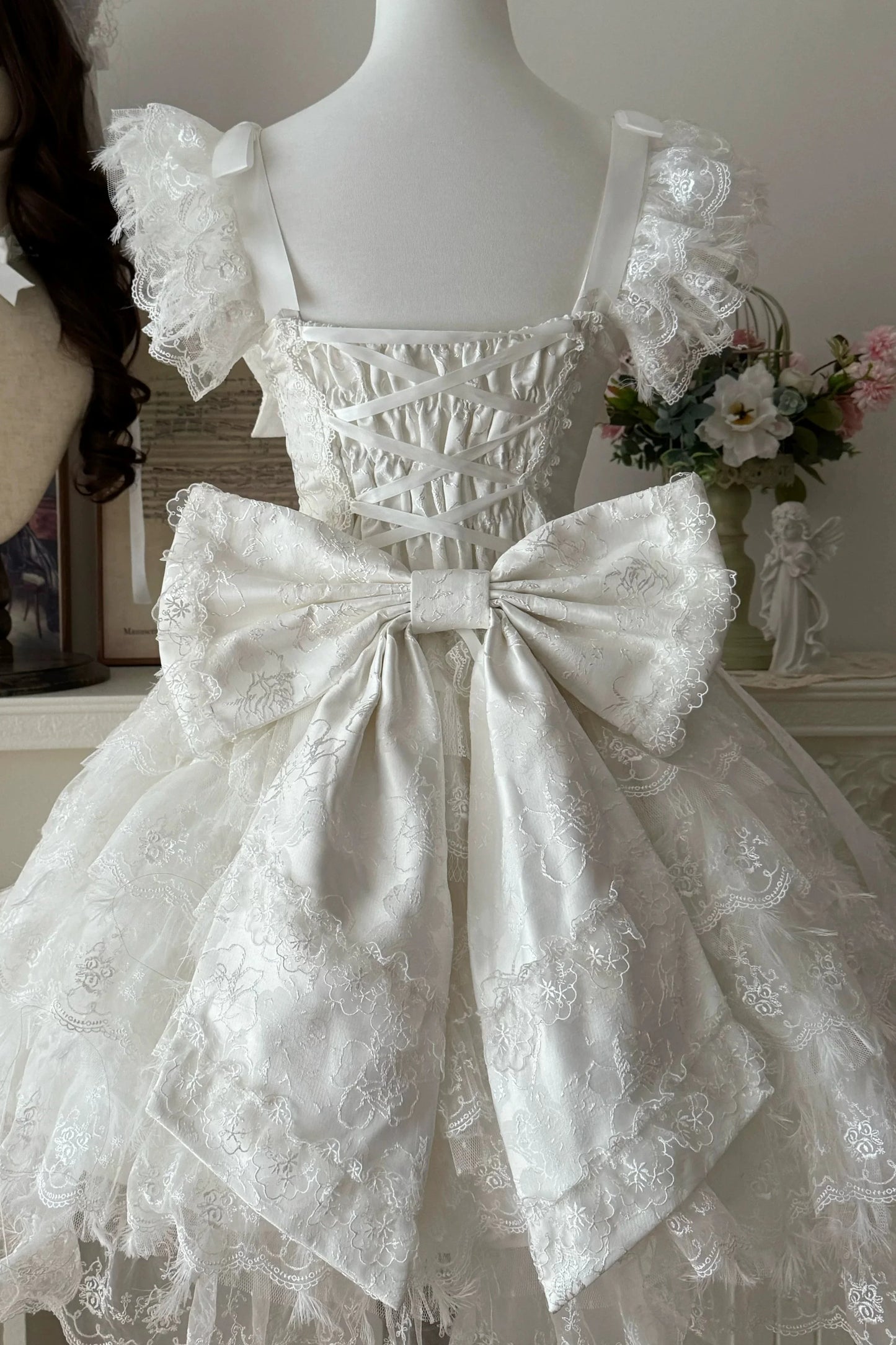 Sugar Lolita Dress + Necklace + Ribbon