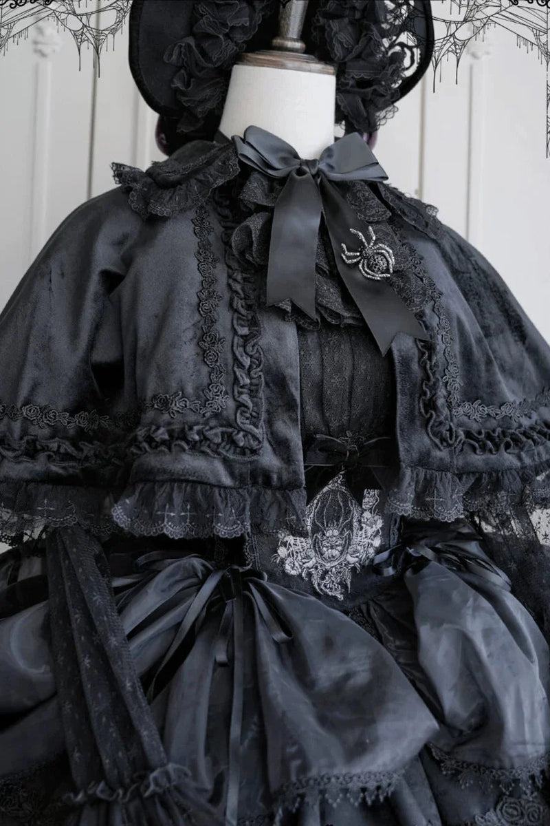 Moon River Gothic Skirt + Cape + Top + Bow