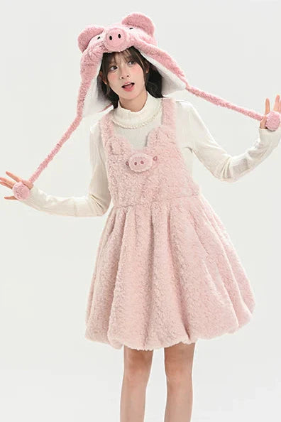 Pig Design Suspender Dress
