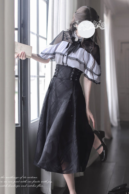 [reservations] Dark Top + Long Skirt + Ribbon