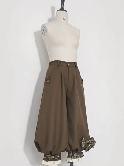 Sweet Cool Vest + Brown Shirt + Balloon Pants