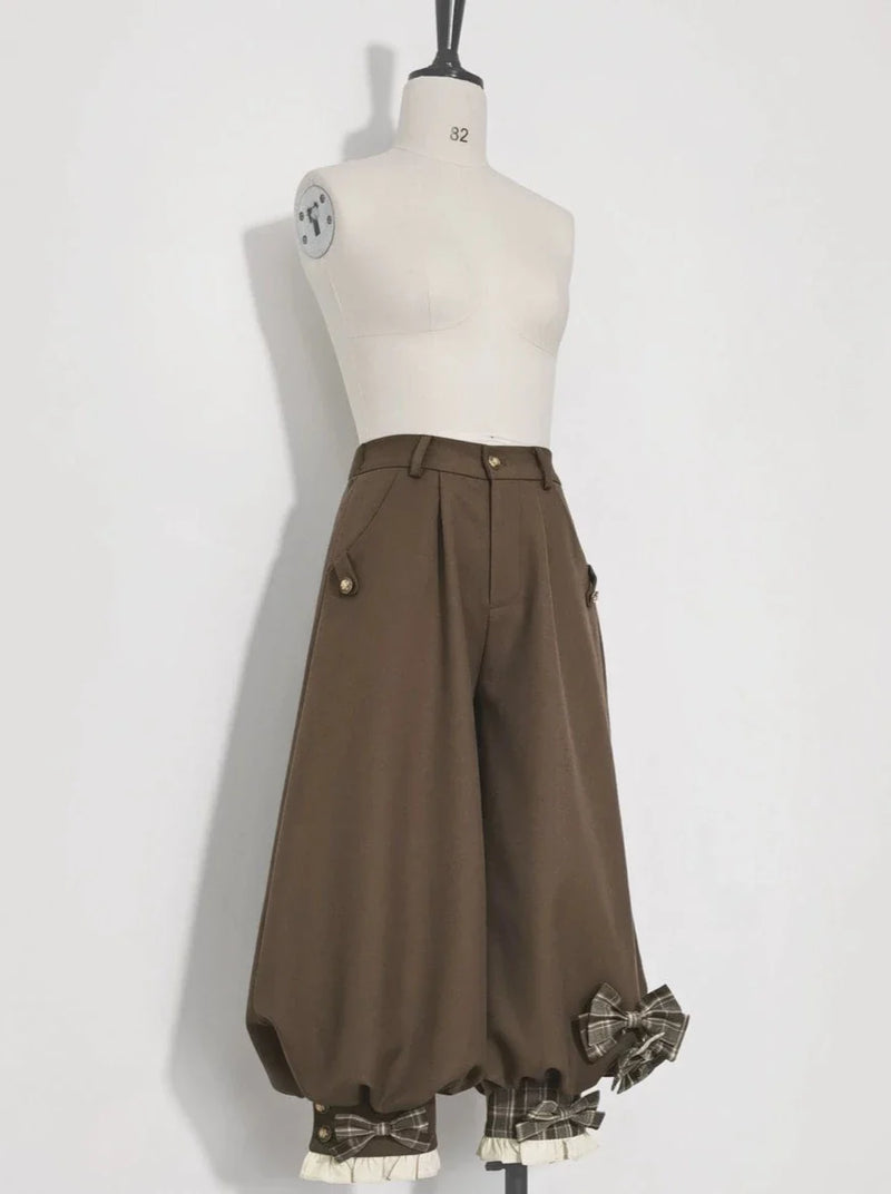 Sweet Cool Vest + Brown Shirt + Balloon Pants