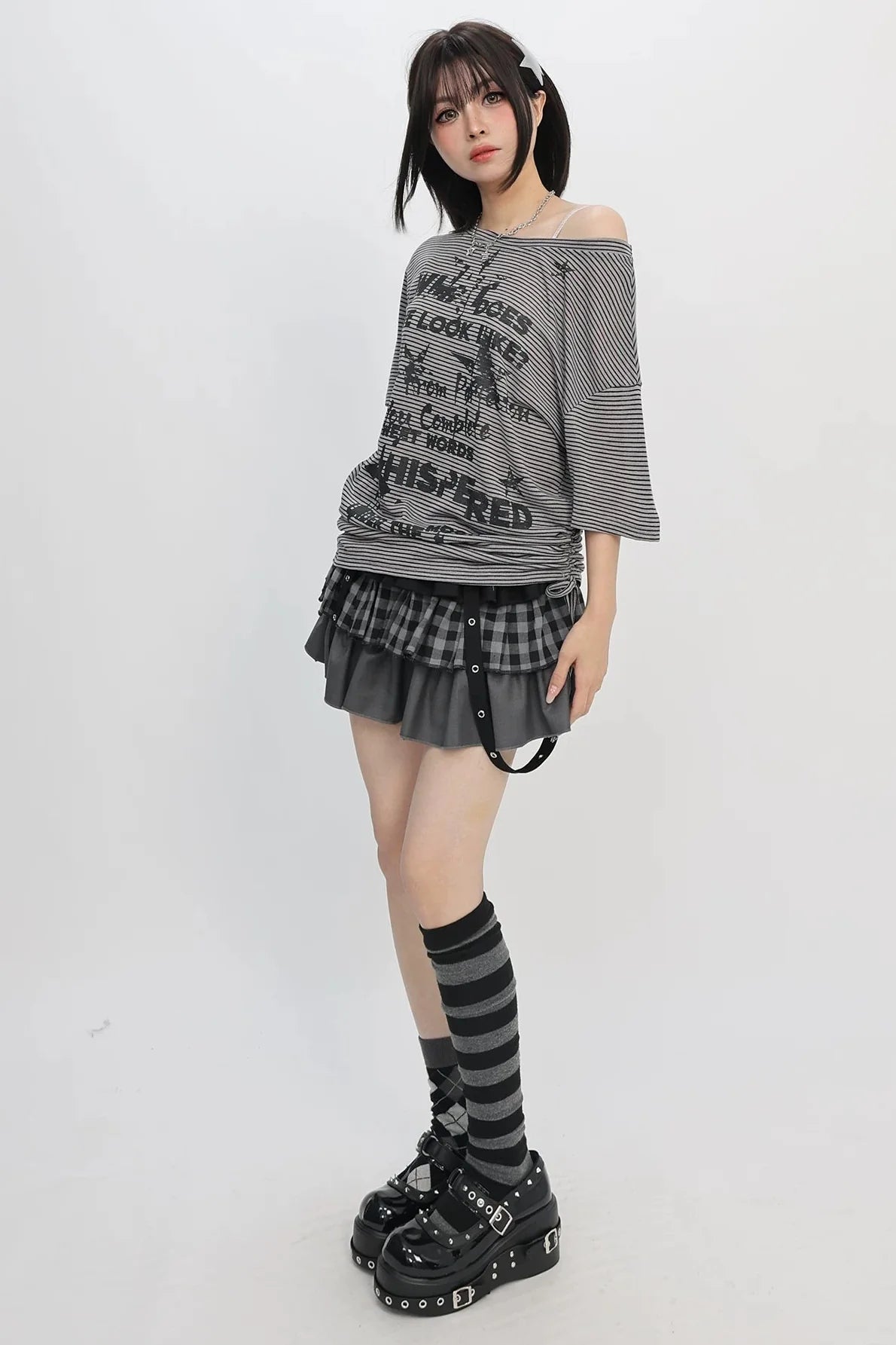 Graffiti Off-shoulder Top