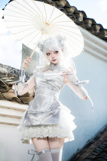 Silver Moon Lolita Apron Dress