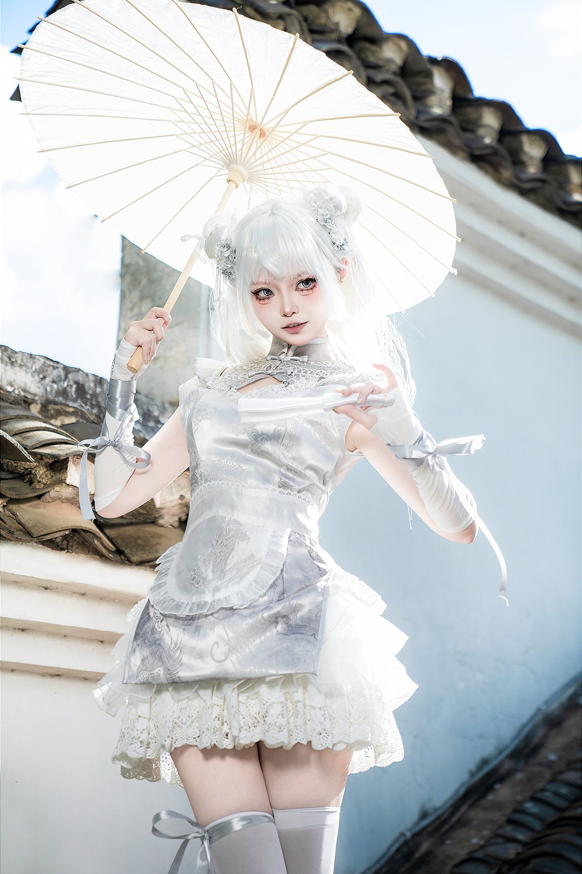 Silver Moon Lolita Apron Dress