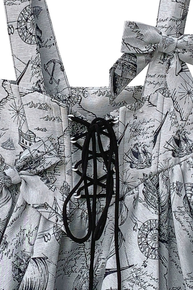 [pre-order] Retro Suspender Skirt + Shirt + Ribbon Necktie + Ribbon