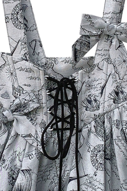[pre-order] Retro Suspender Skirt + Shirt + Ribbon Necktie + Ribbon
