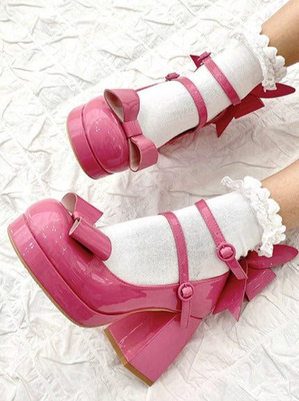 Bunny Ear Ribbon High Heels