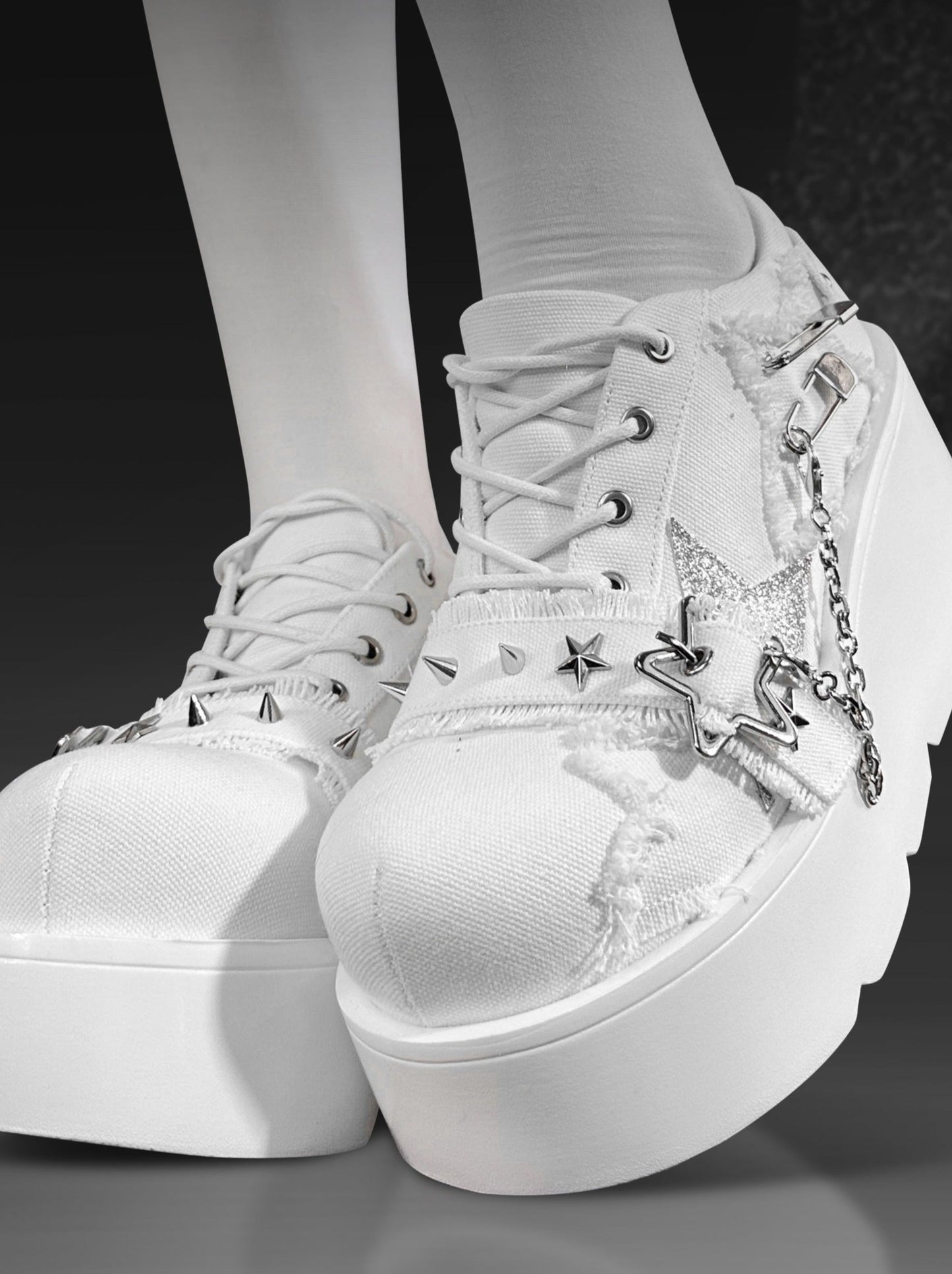 Denim Dark Platform Shoes