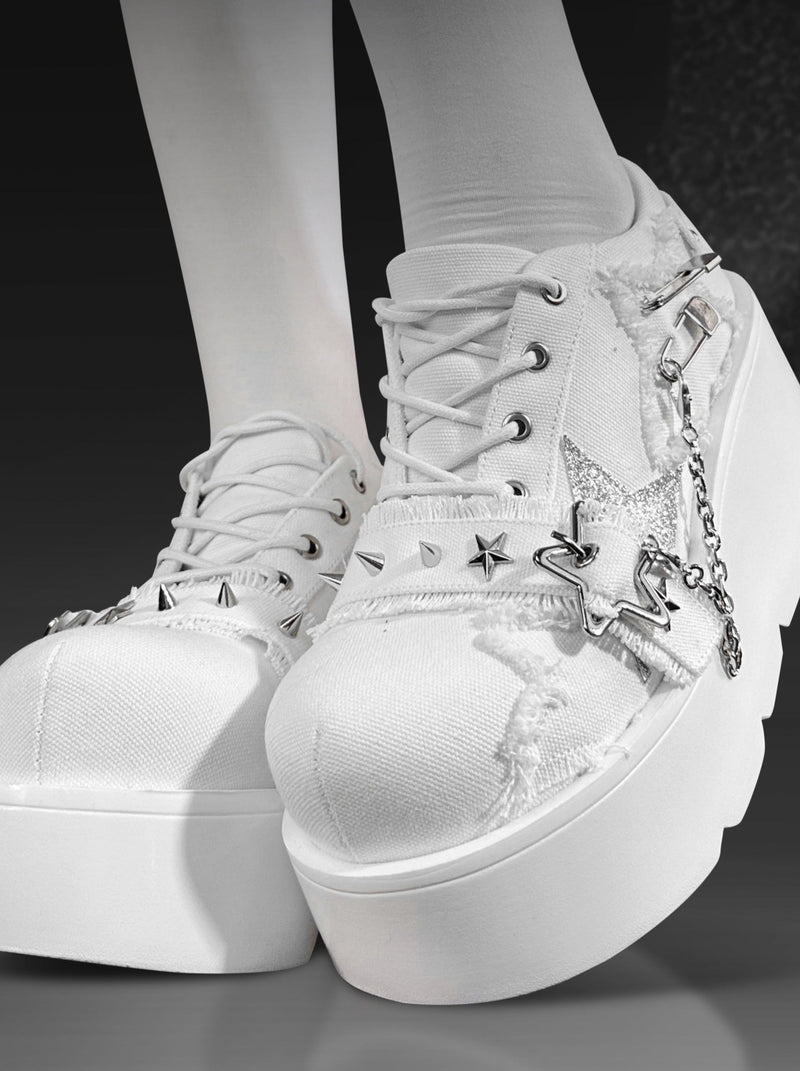 Denim Dark Platform Shoes