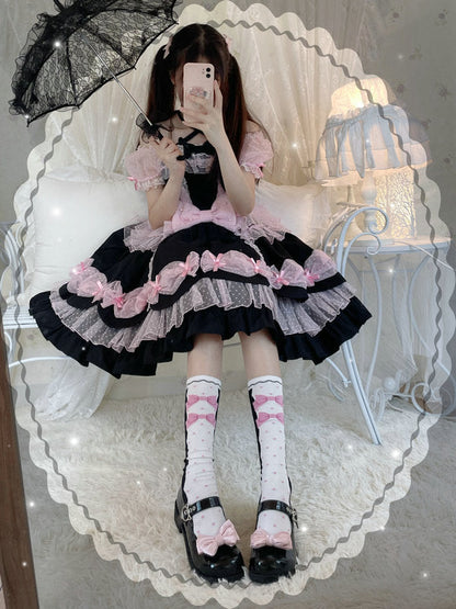 Mary Jane Cat Strap Platform Shoes + Ribbon