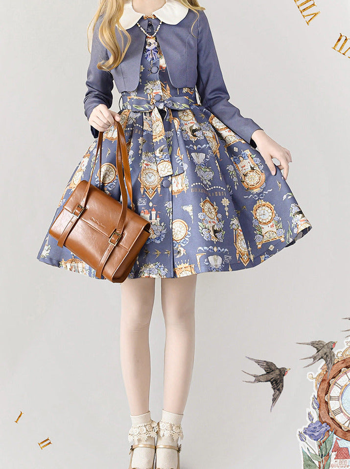 Eternal Echo Classical Print Lolita Dress Jacket Set