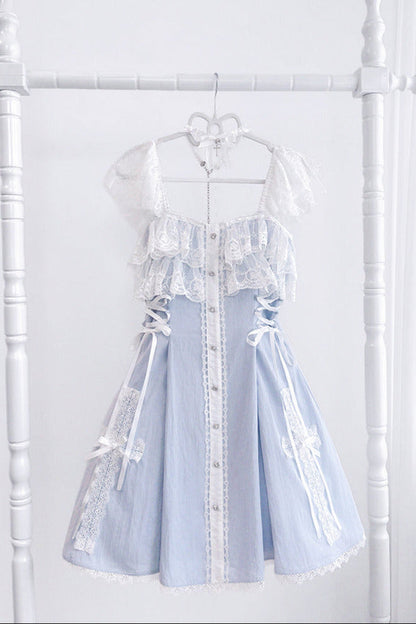 [reservations] Gothic Dark Mine Lace Flying Sleeve Dress + Choker