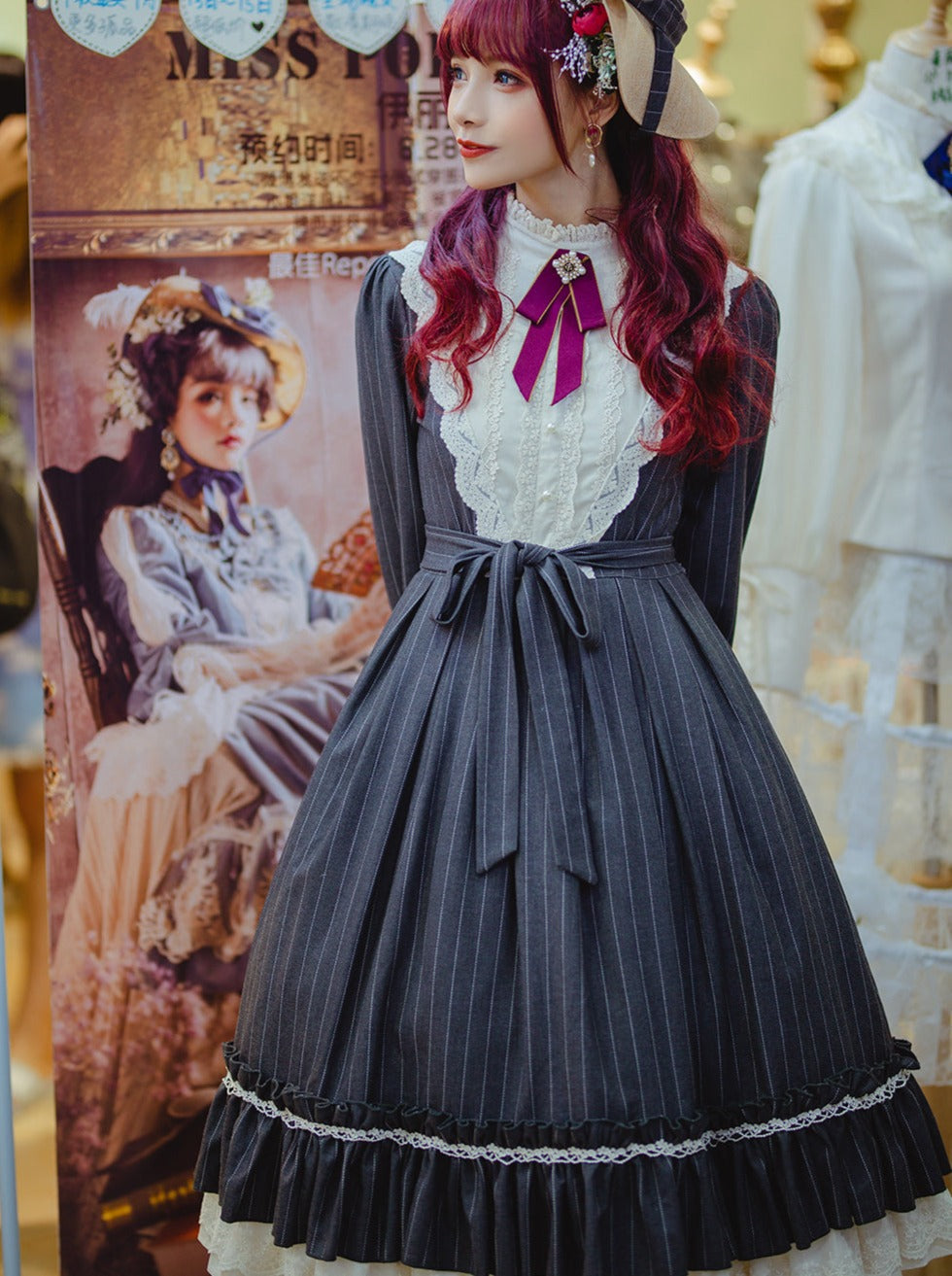 Classical Striped Volume Lolita Dress [pre-order]