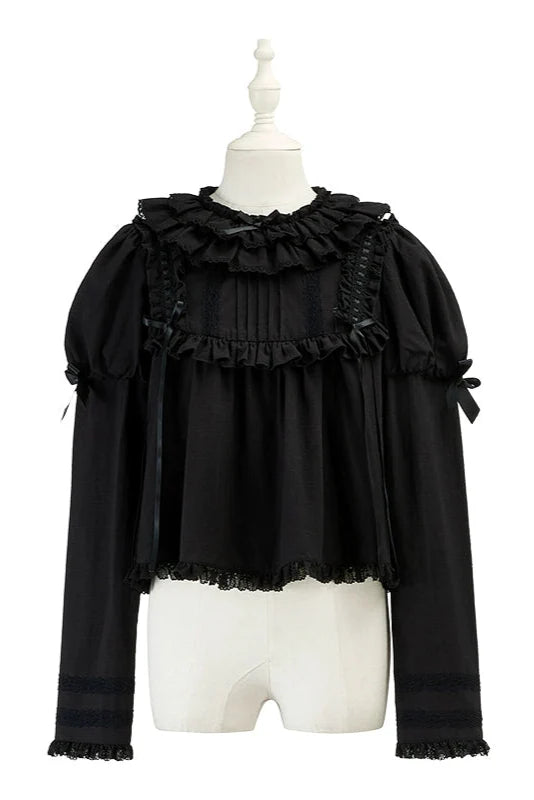 [pre-order] Marionette Lolita Jumper Skirt + Ruffle Collar Top + Flare Skirt + Lolita Dress