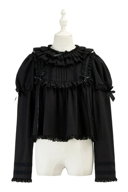 [pre-order] Marionette Lolita Jumper Skirt + Ruffle Collar Top + Flare Skirt + Lolita Dress