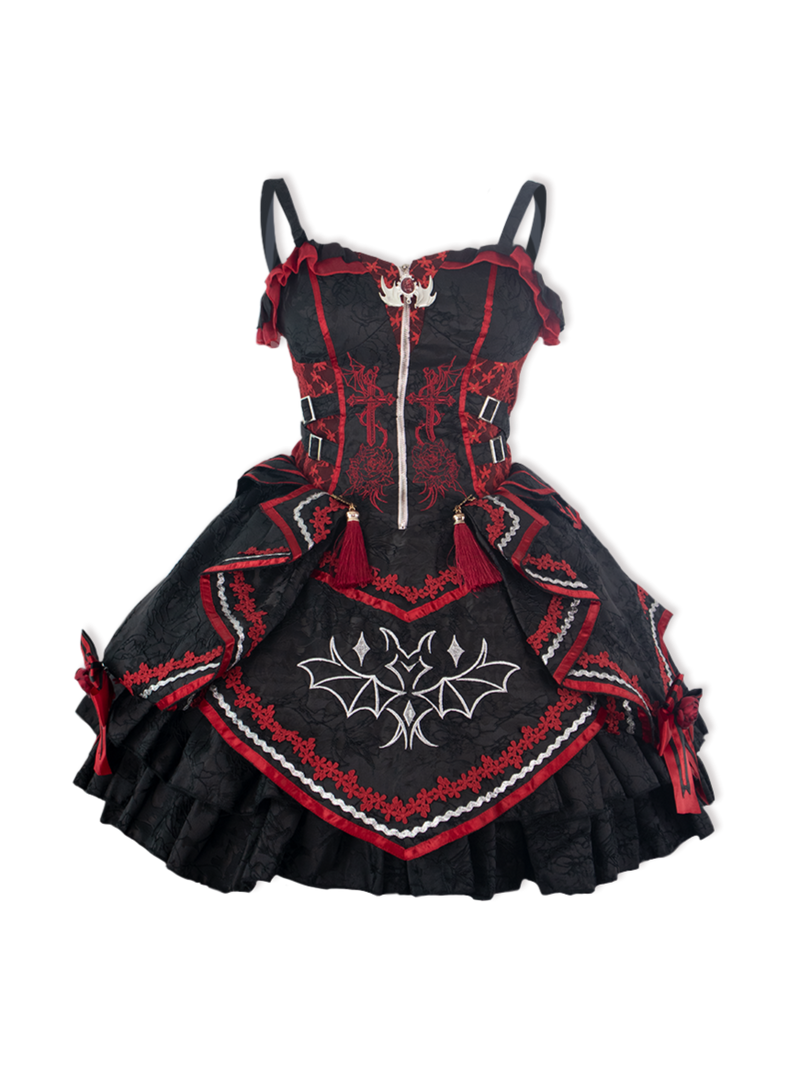 Dark Bat Jsk Gothic Dress Dark Panther Lolita Dress