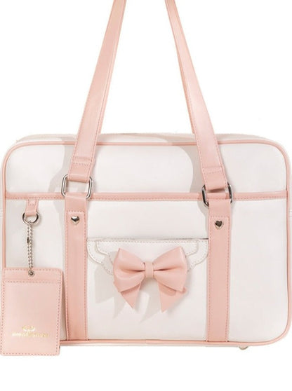 Pastel Bow Bag With Pass Case