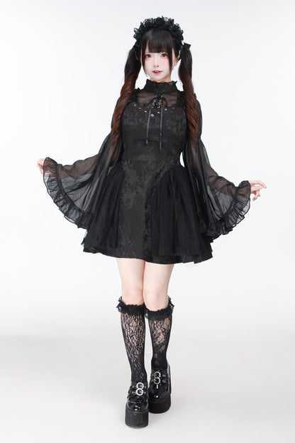 Jirai Bird Suspender Dress + Sheer Sleeve Top
