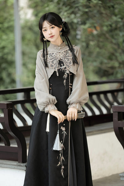 Butterfly Ember Hanfu Dress Set