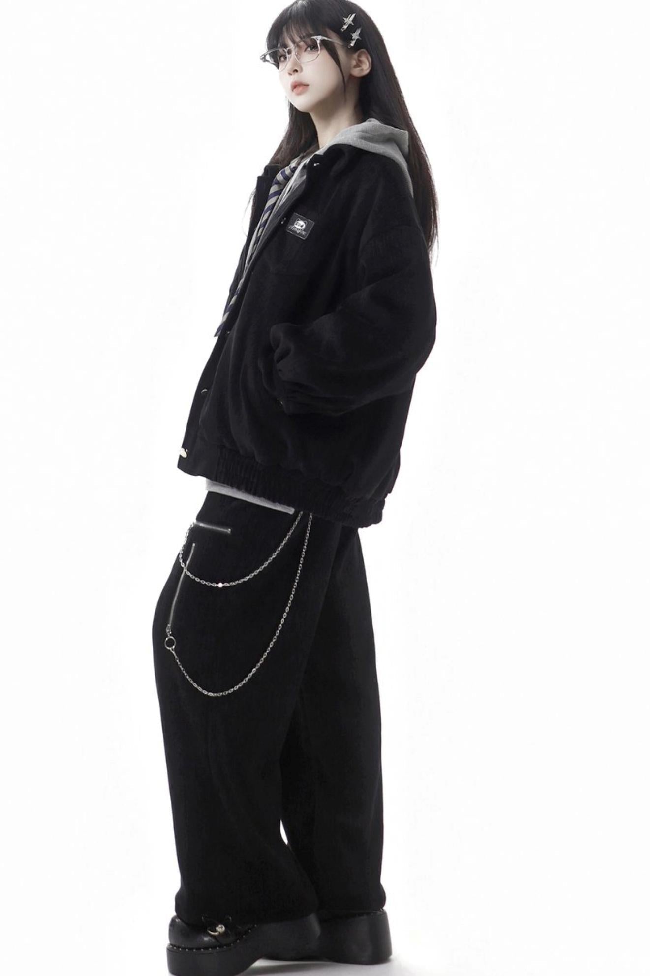 Warm Waffle Cotton Pants Badge Set