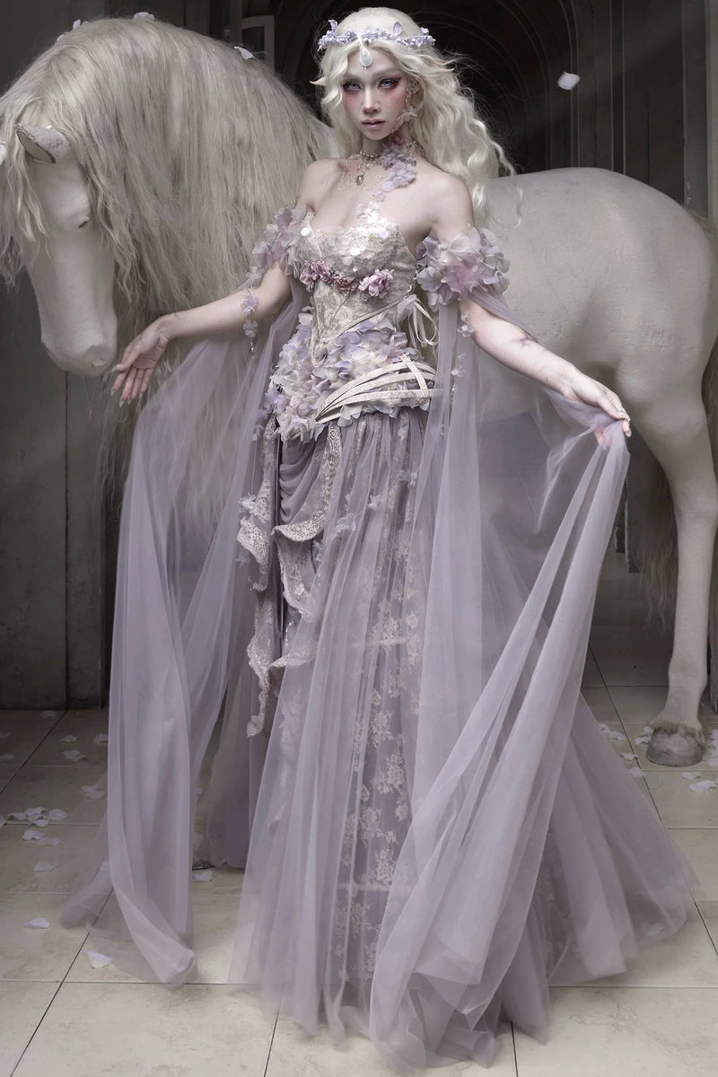 Moonlight Corset Top + Sleeves + Necklace