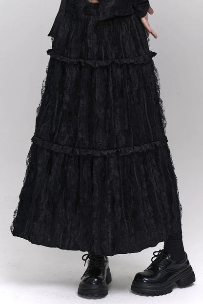 Velvet V Neck Top + Mode Ghost Skirt