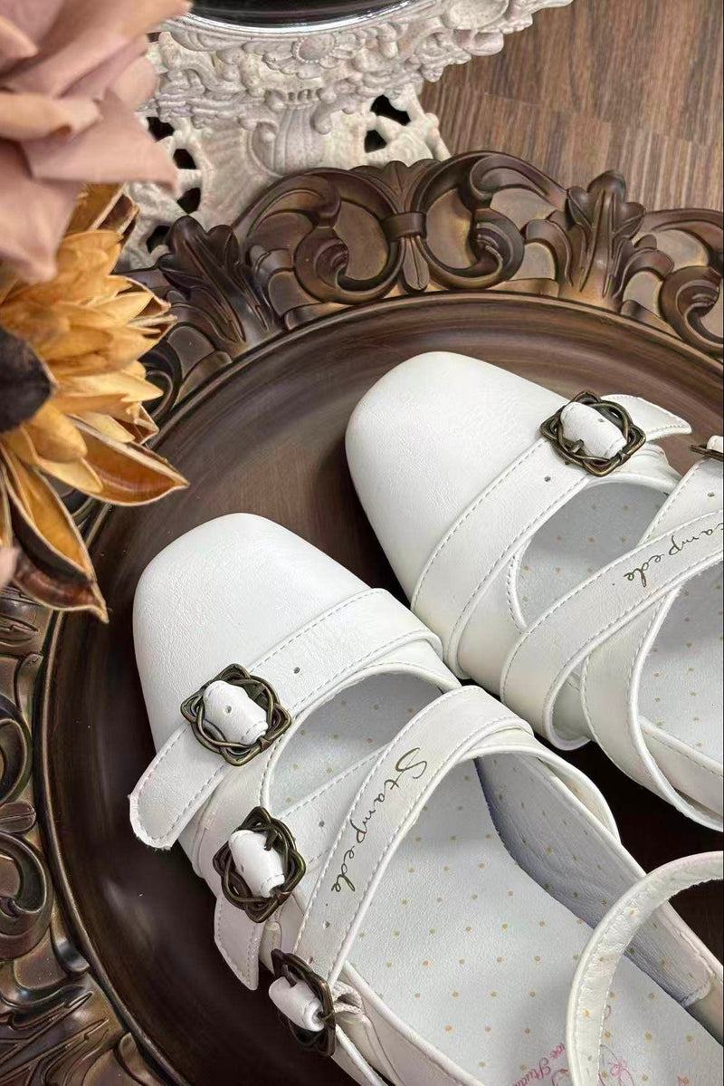 Retro Lolita Square Heel Shoes