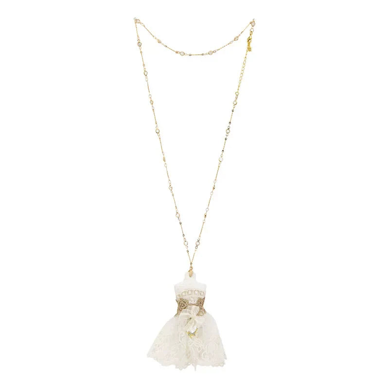 Chinese-style Pastel Top + Apron + Bow + Necklace + Brooch + Hair Accessories