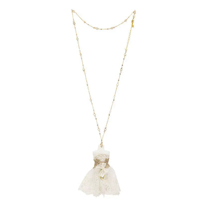 Chinese-style Pastel Top + Apron + Bow + Necklace + Brooch + Hair Accessories