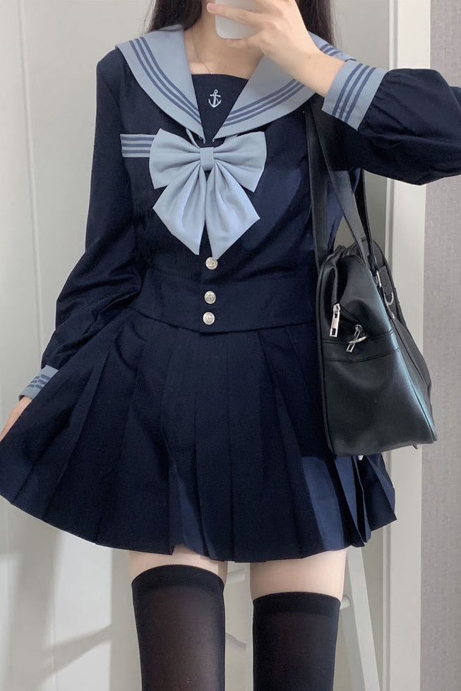 Jk Series Sailor Suit + Pleated Skirt