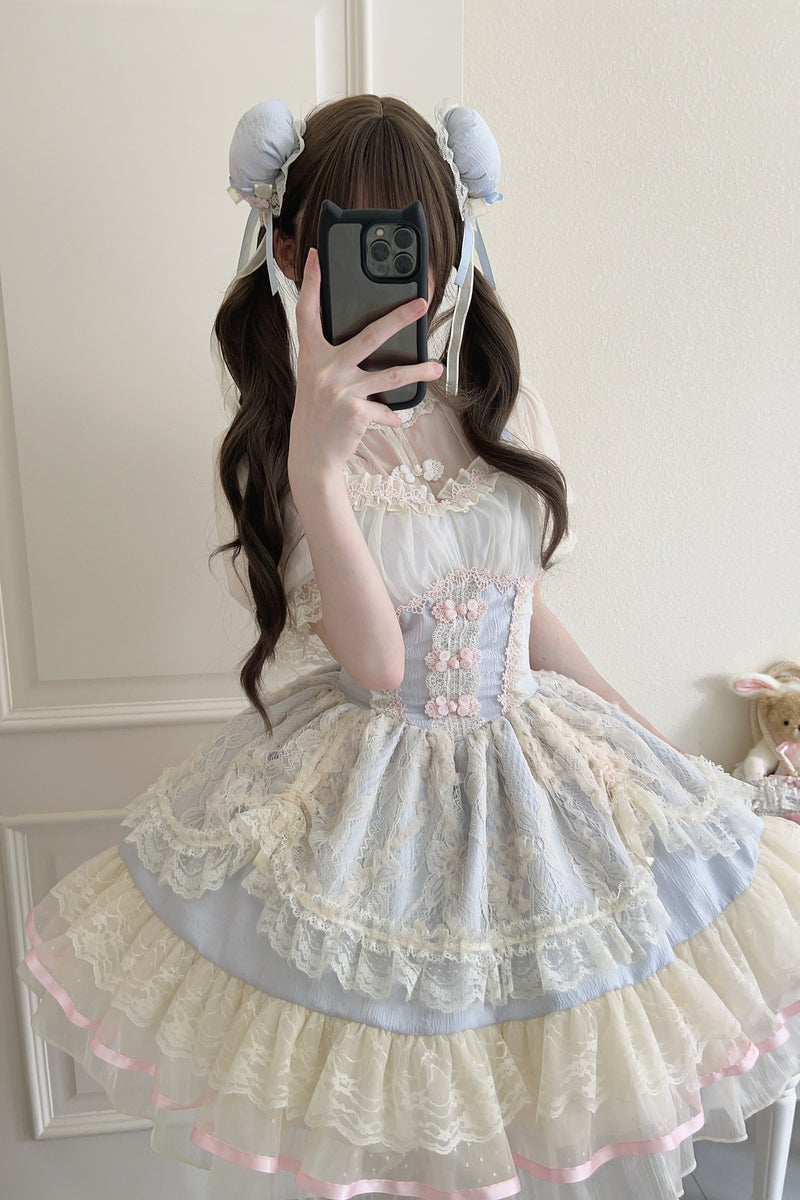 Sweet Girly Ballet Style Lolita Suspender Jsk Dress