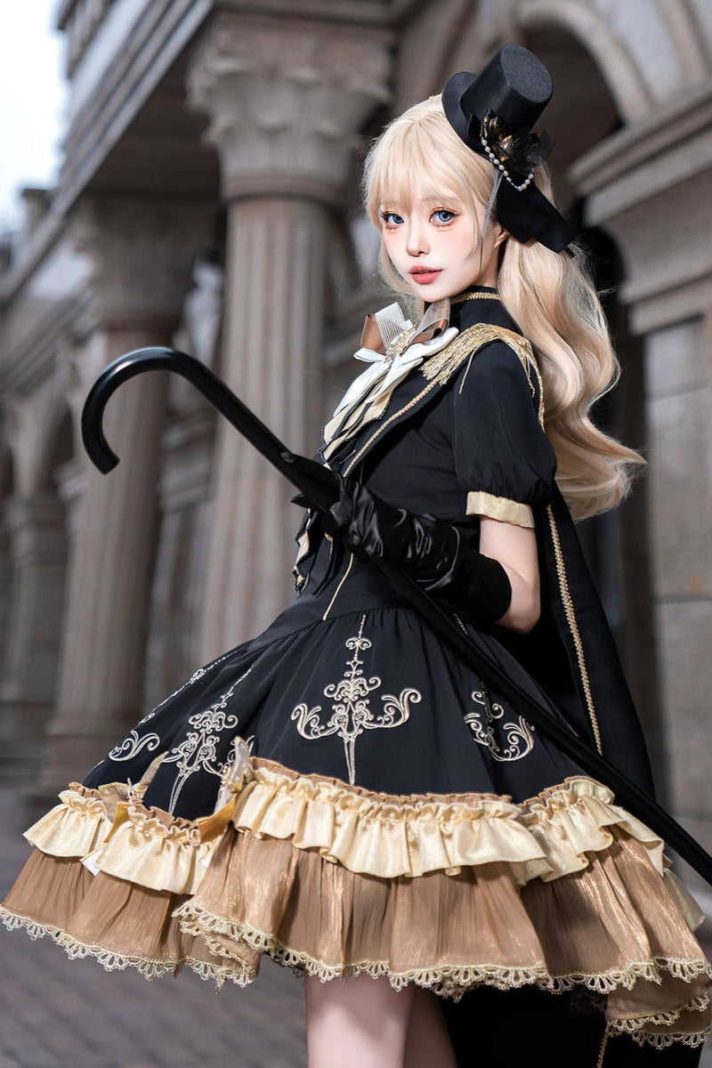 Dark Lolita Dress + Shawl