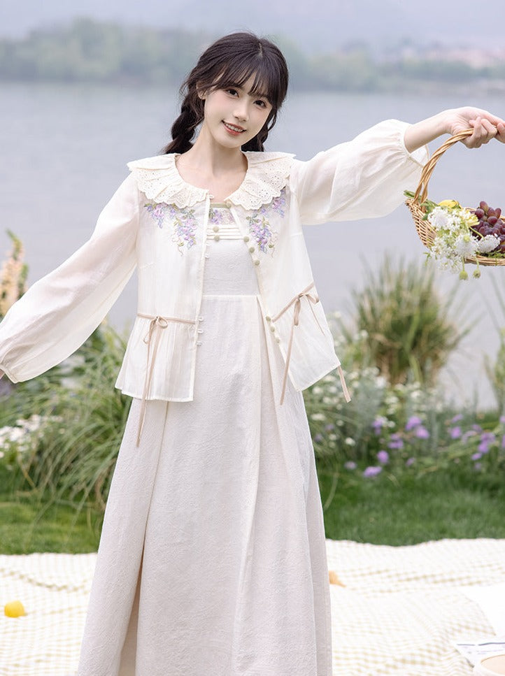 [pre-order] Retro Flower Sweet Top + Long Skirt