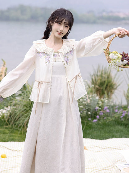 [pre-order] Retro Flower Sweet Top + Long Skirt
