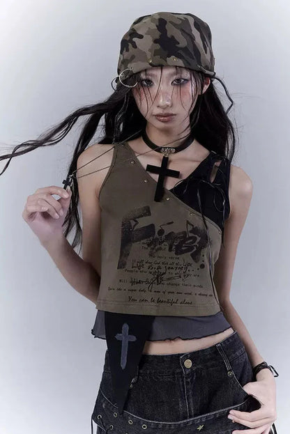Parallel Wasteland Printed Top
