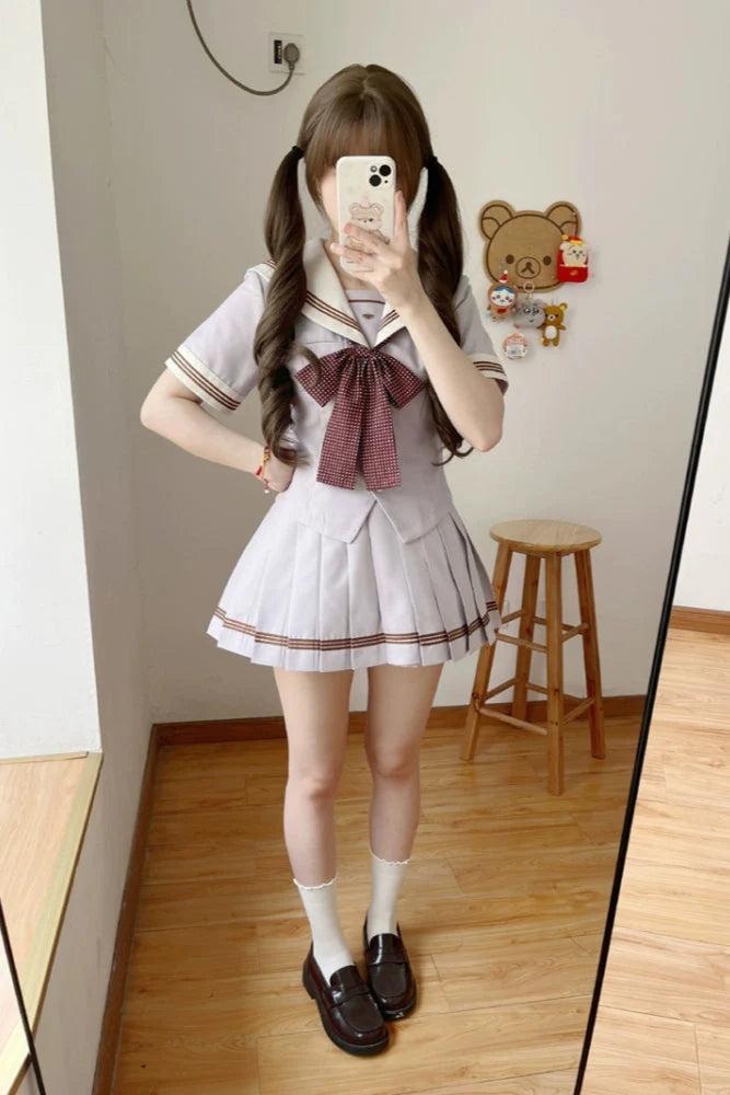 Retro Color Sweet Sailor Dress