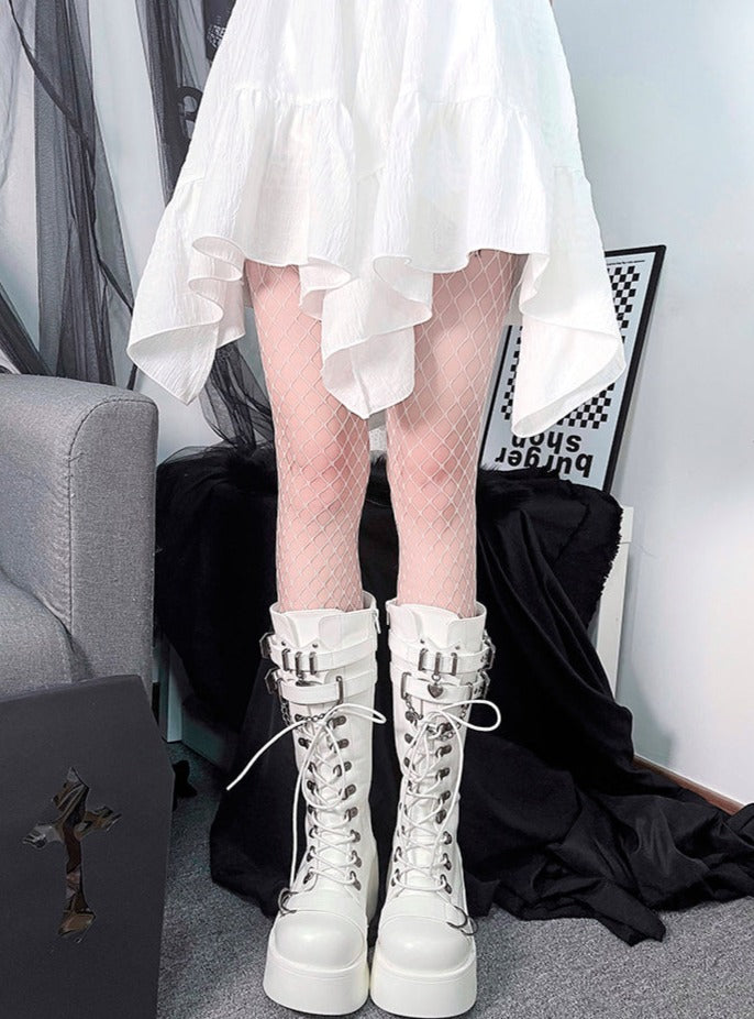 Spice Punk Style Gothic Platform Long Boots