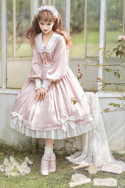 Rabbit Ears Sailor Pearl Bow French Doll Dress
