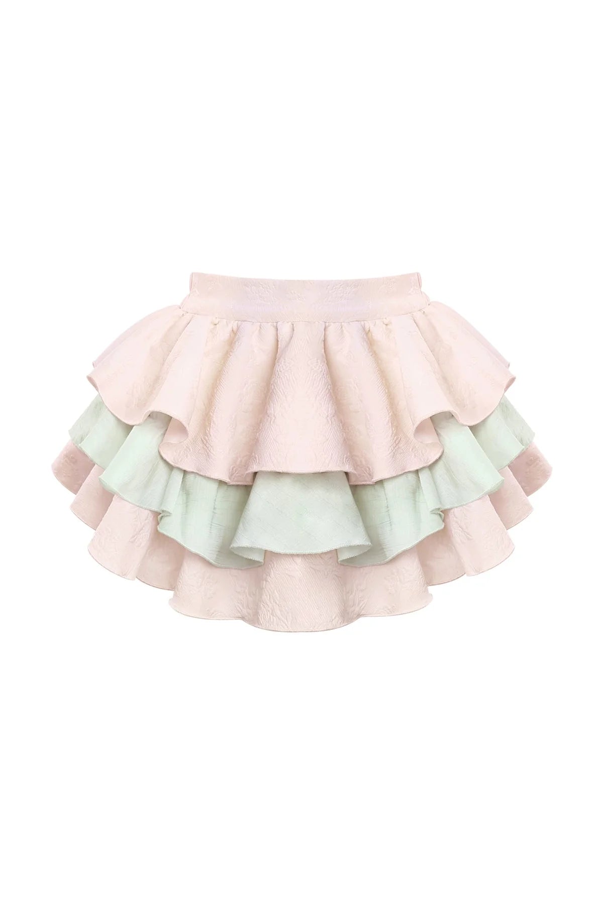 Japanese Design Top + Tiered Skirt + Ribbon Belt