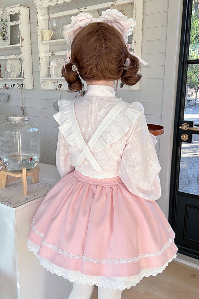 Cherry Maid Girly Top + Flare Skirt + Apron