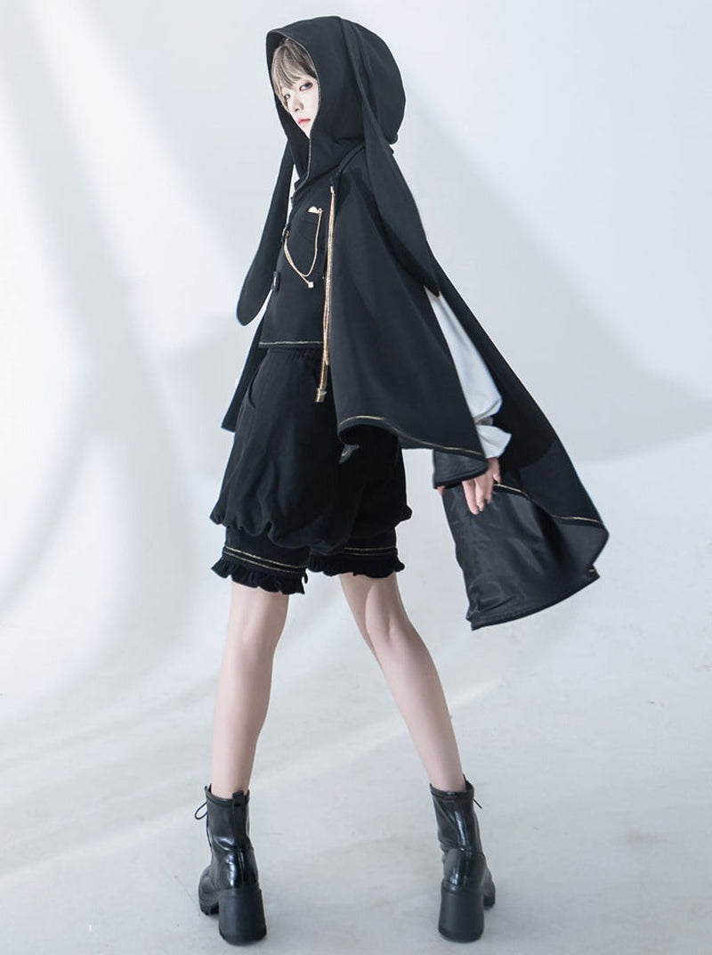 Dark Prince Hooded Cape + Rabbit Hooded Vest + Pumpkin Pants + Ruffle Shirt + Big Waist Ribbon [pre-order]