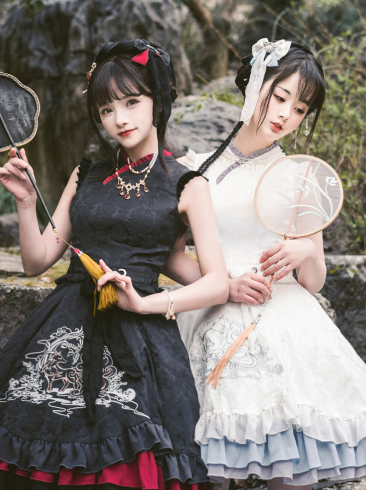 Chinese-style Nine-tail Fox Lolita Dress Set