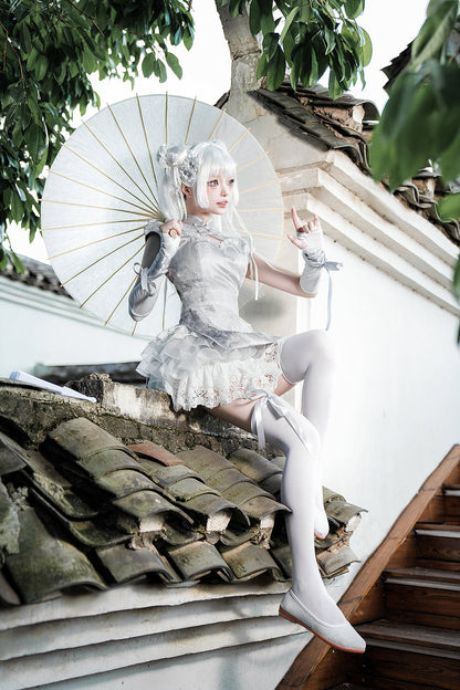 Silver Moon Lolita Apron Dress